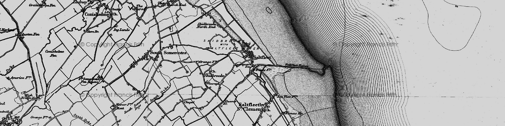 Old map of Saltfleet in 1899