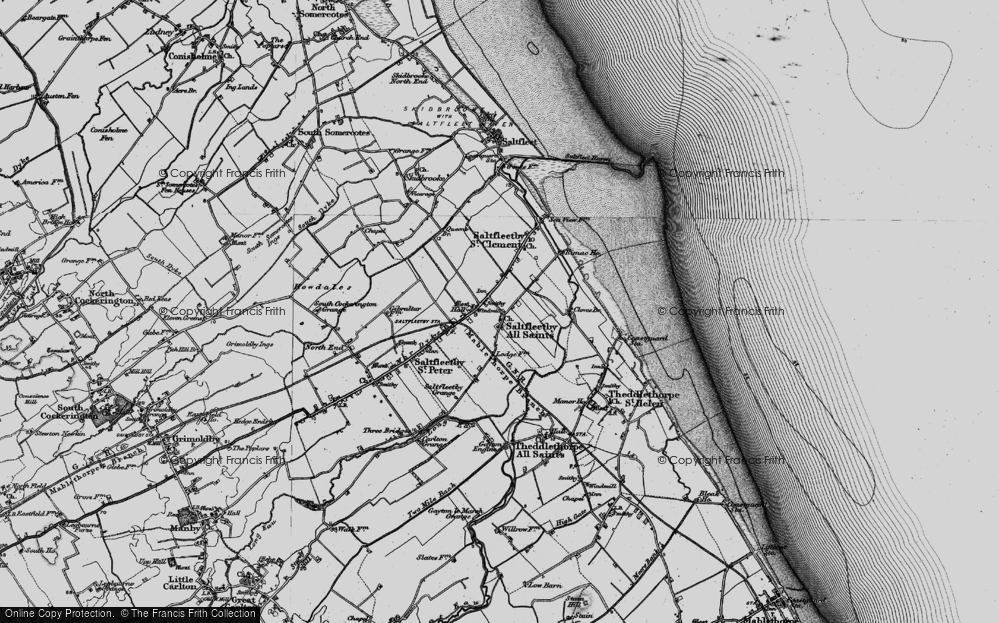 Old Map of Saltfleetby All Saints, 1899 in 1899