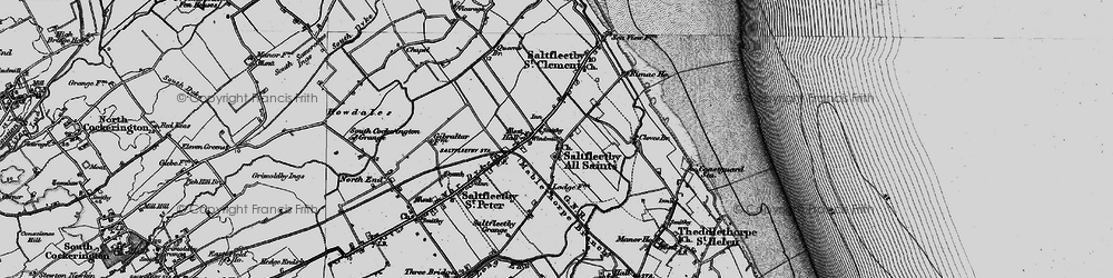 Old map of Saltfleetby All Saints in 1899
