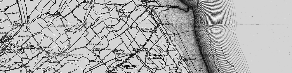 Old map of Saltfleetby St Clement in 1899