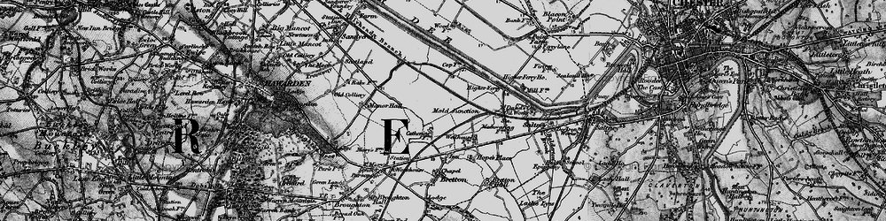 Old map of Saltney Ferry in 1897