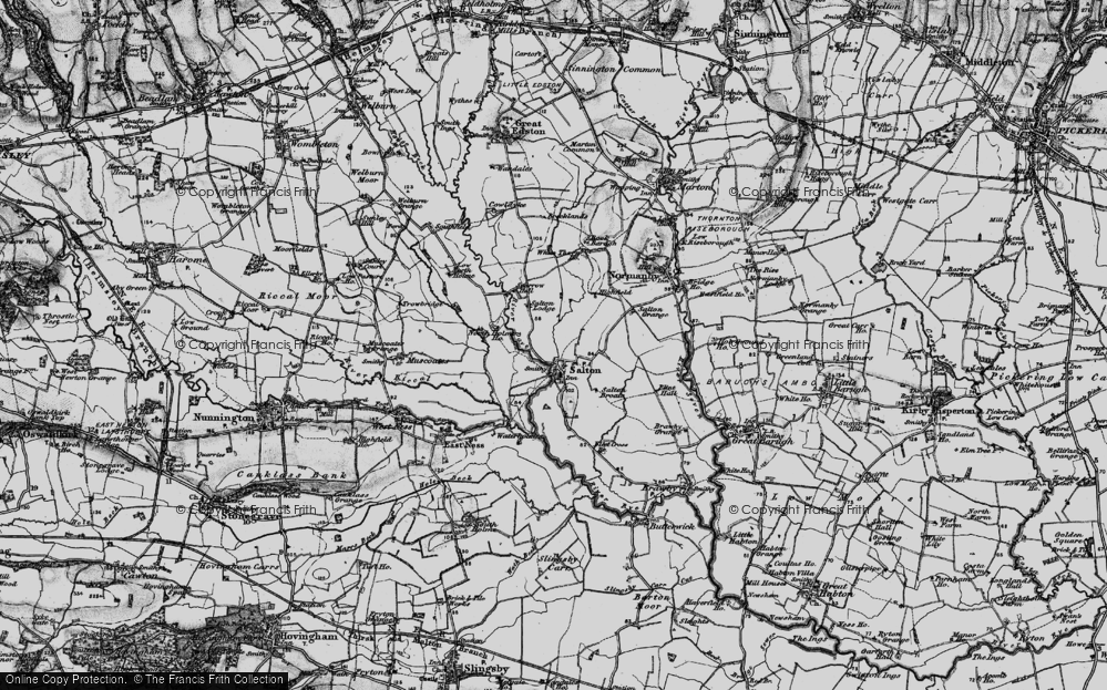 Old Map of Historic Map covering Brecklands in 1898