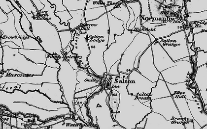 Old map of Brecklands in 1898