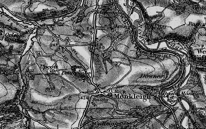 Old map of Annery in 1895