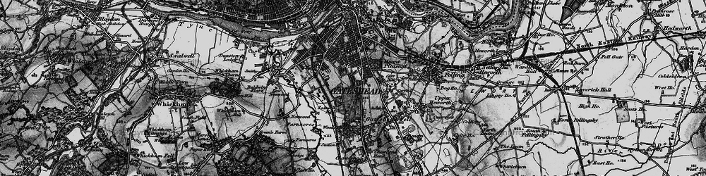Old map of Saltwell in 1898