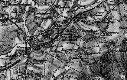 Old map of Sampford Arundel in 1898