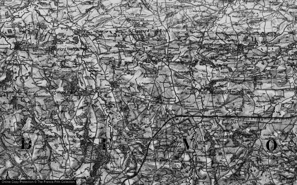 Old Map of Sampford Chapple, 1898 in 1898