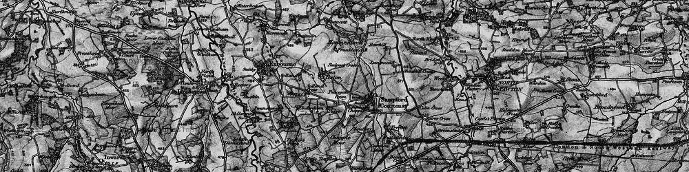 Old map of Sampford Chapple in 1898