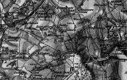 Old map of Sampford Moor in 1898