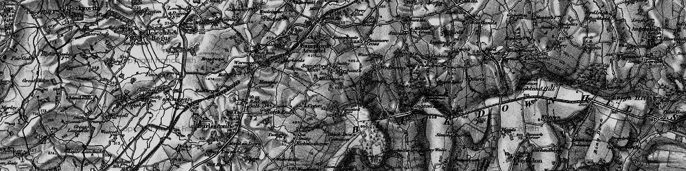Old map of Sampford Moor in 1898