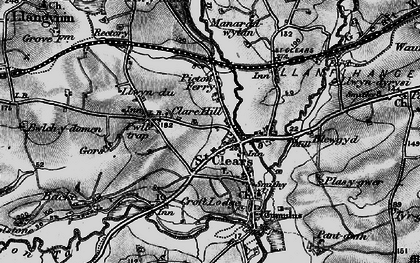 Old map of Afon Dewi Fawr in 1898