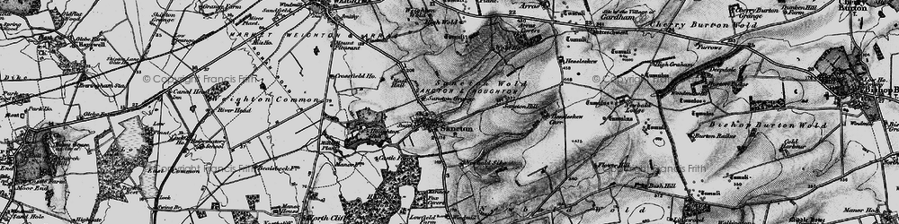 Old map of Arras in 1898