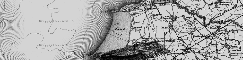 Old map of Sand Bay in 1898