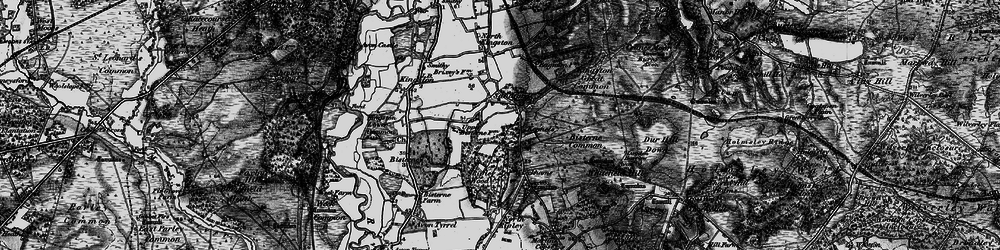 Old map of Bisterne Common in 1895