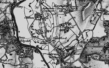 Old map of Sandford in 1898