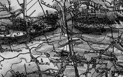 Old map of Sandford Batch in 1898