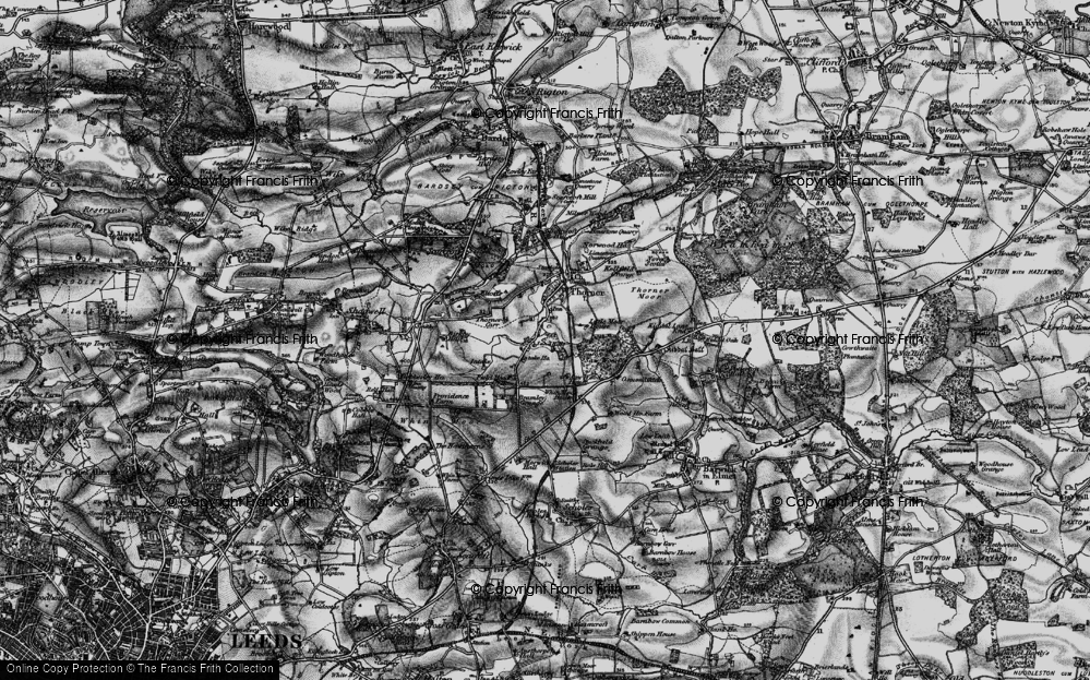 Old Map of Sandhills, 1898 in 1898