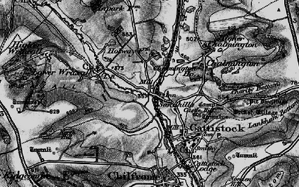 Old map of Sandhills in 1898