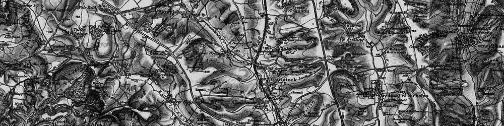 Old map of Sandhills in 1898