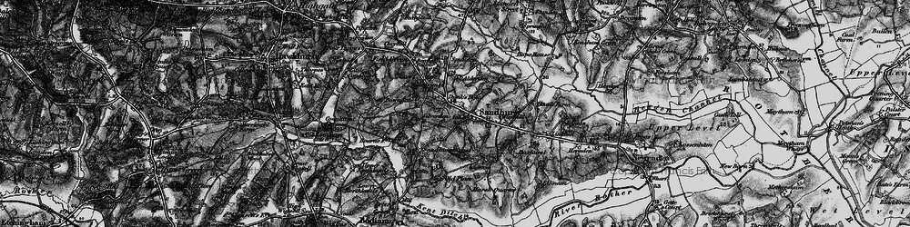 Old map of Sandhurst in 1895