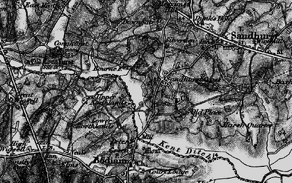 Old map of Sandhurst Cross in 1895