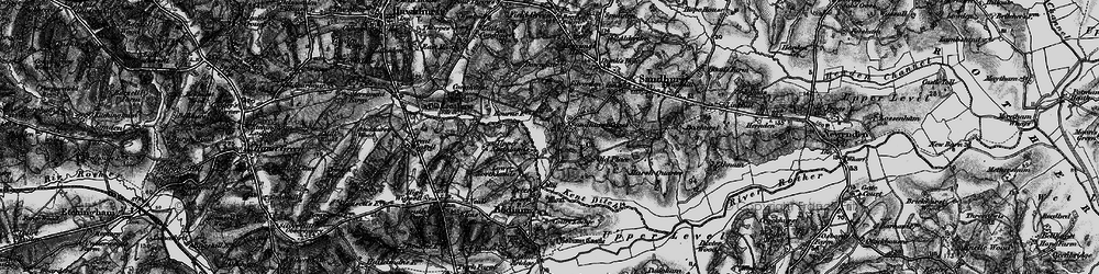Old map of Sandhurst Cross in 1895