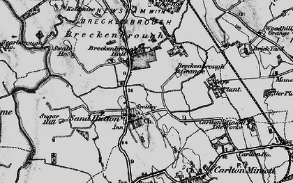 Old map of Sandhutton in 1898