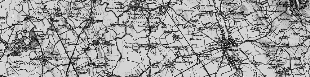 Old map of Breckenbrough Grange in 1898