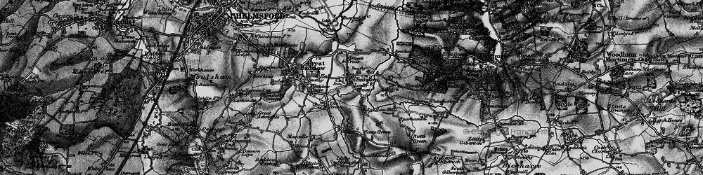Old map of Sandon in 1896
