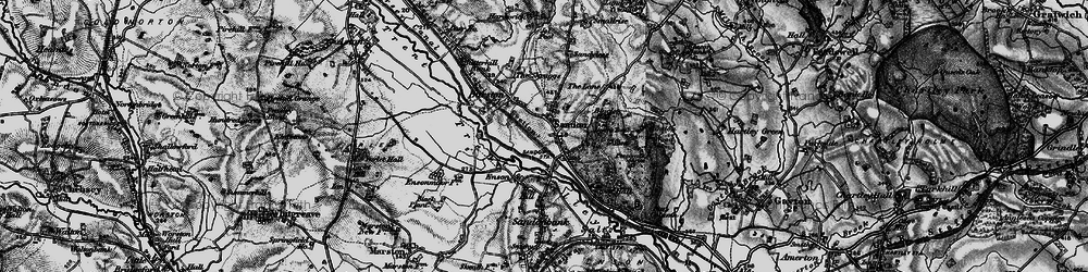 Old map of Sandon in 1897