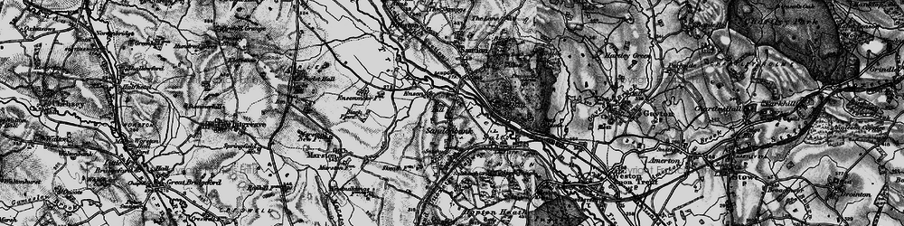 Old map of Enson in 1897