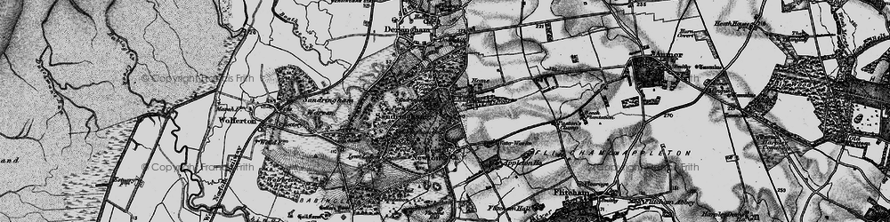 Old map of Sandringham in 1893
