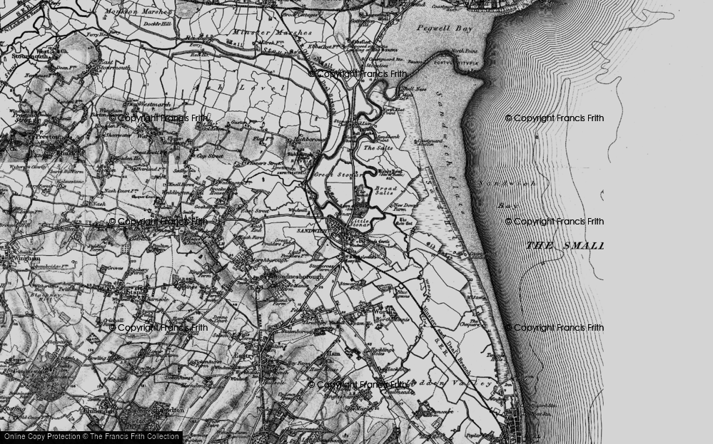 Historic Ordnance Survey Map of Sandwich, 1895