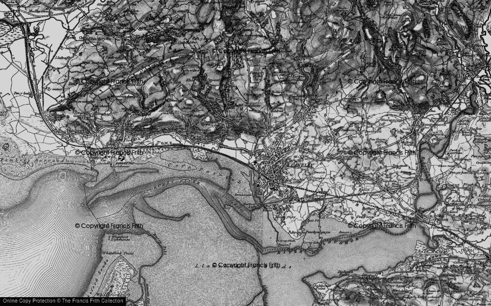 Old Map of Sandy, 1896 in 1896