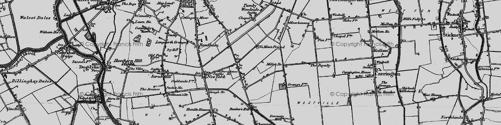 Old map of Sandy Bank in 1899