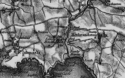 Old map of Hasguard in 1898