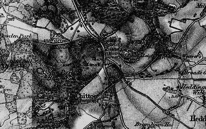 Old map of Sandy Lane in 1898