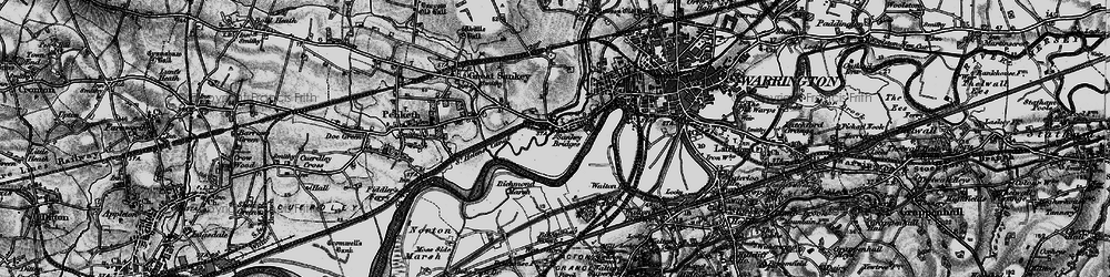 Old map of Sankey Bridges in 1896