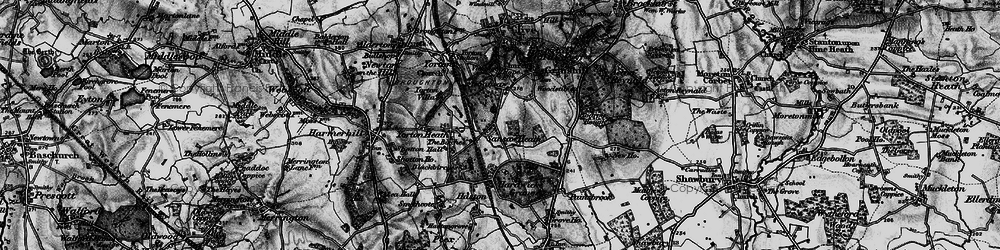 Old map of Shropshire Way in 1899