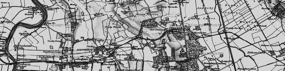 Old map of Santon in 1895