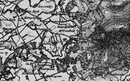 Old map of Santon in 1897