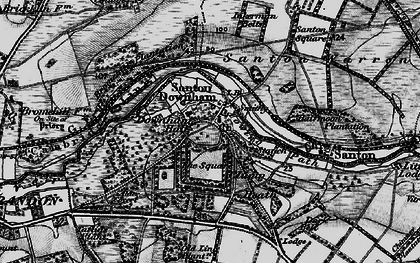 Old map of Santon Downham in 1898