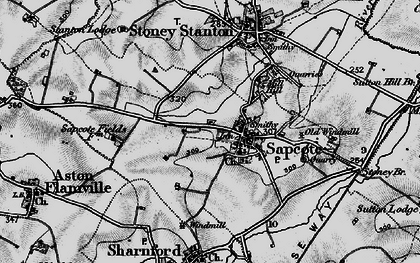 Old map of Sapcote in 1899