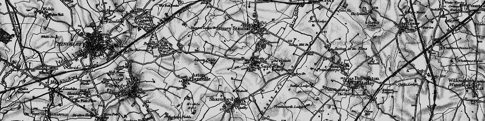 Old map of Sapcote in 1899