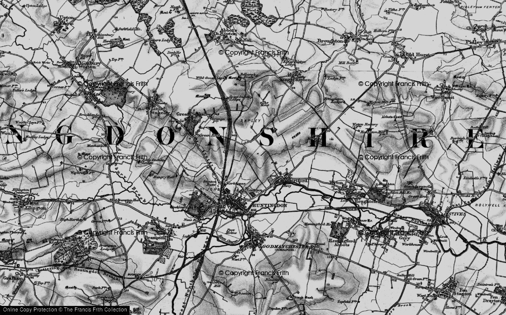 Old Map of Sapley, 1898 in 1898