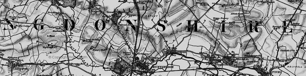 Old map of Sapley in 1898