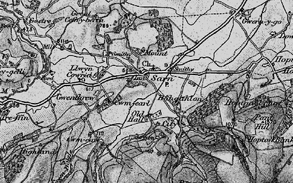 Old map of Bachaethlon in 1899