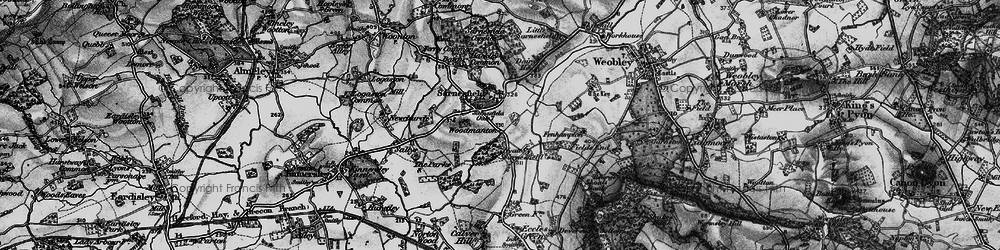 Old map of Sarnesfield in 1898
