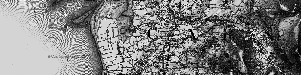 Old map of Afon Rhyd in 1899