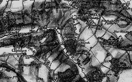 Old map of Sarratt Bottom in 1896
